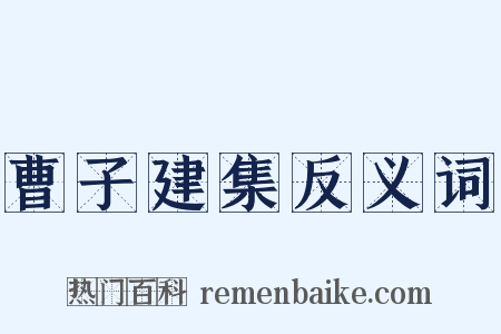 曹子建集反义词是什么意思的图片